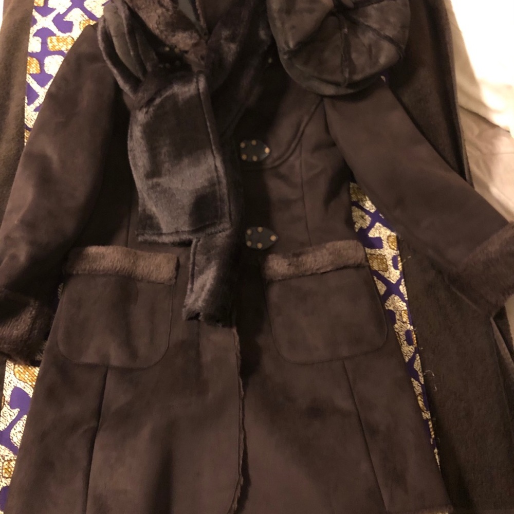 Brown Rothschild children’s Coat Hat And Scarf
